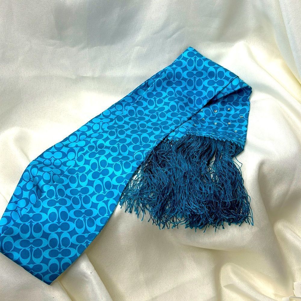 Coach Silk scarf with fringe